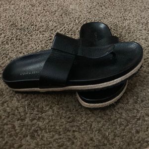 Com & Sens Lania Espadrille Black T-Strap Sandal 7M